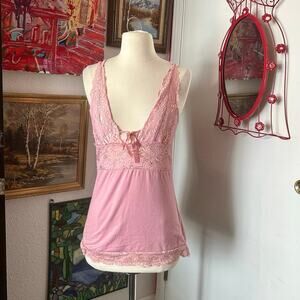 styles lace pink tank top slip dress